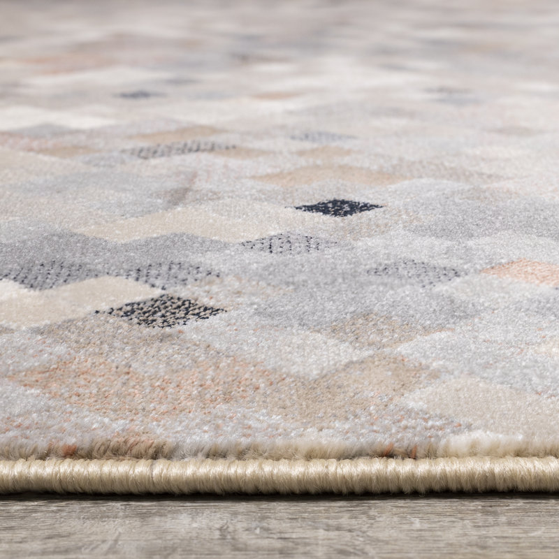 Corrigan Studio® Abbey Geometric Cream/Gray Area Rug Wayfair